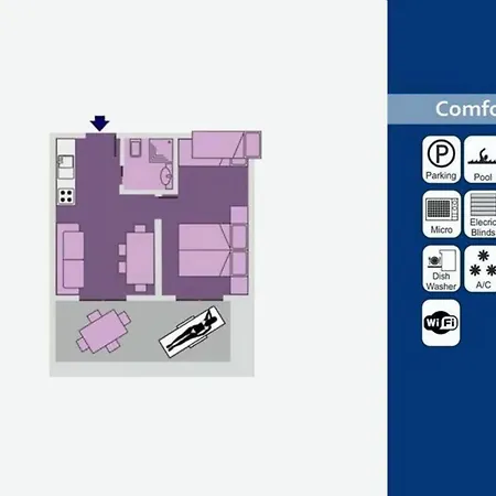 Comfortable Flat With Pool In A Excellent Location Apartmán *